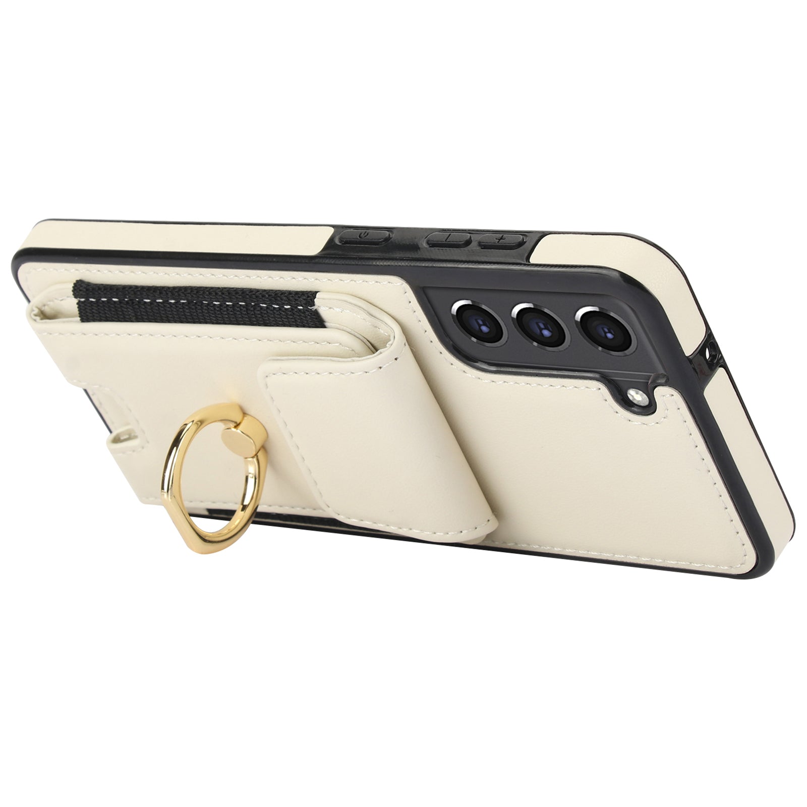 For Samsung Galaxy S23+ Case Card Holder Anti-drop Leather Coated TPU Protective Cover For Samsung Galaxy S23+ Case Card Holder Anti-drop Leather Coated TPU Protective Cover